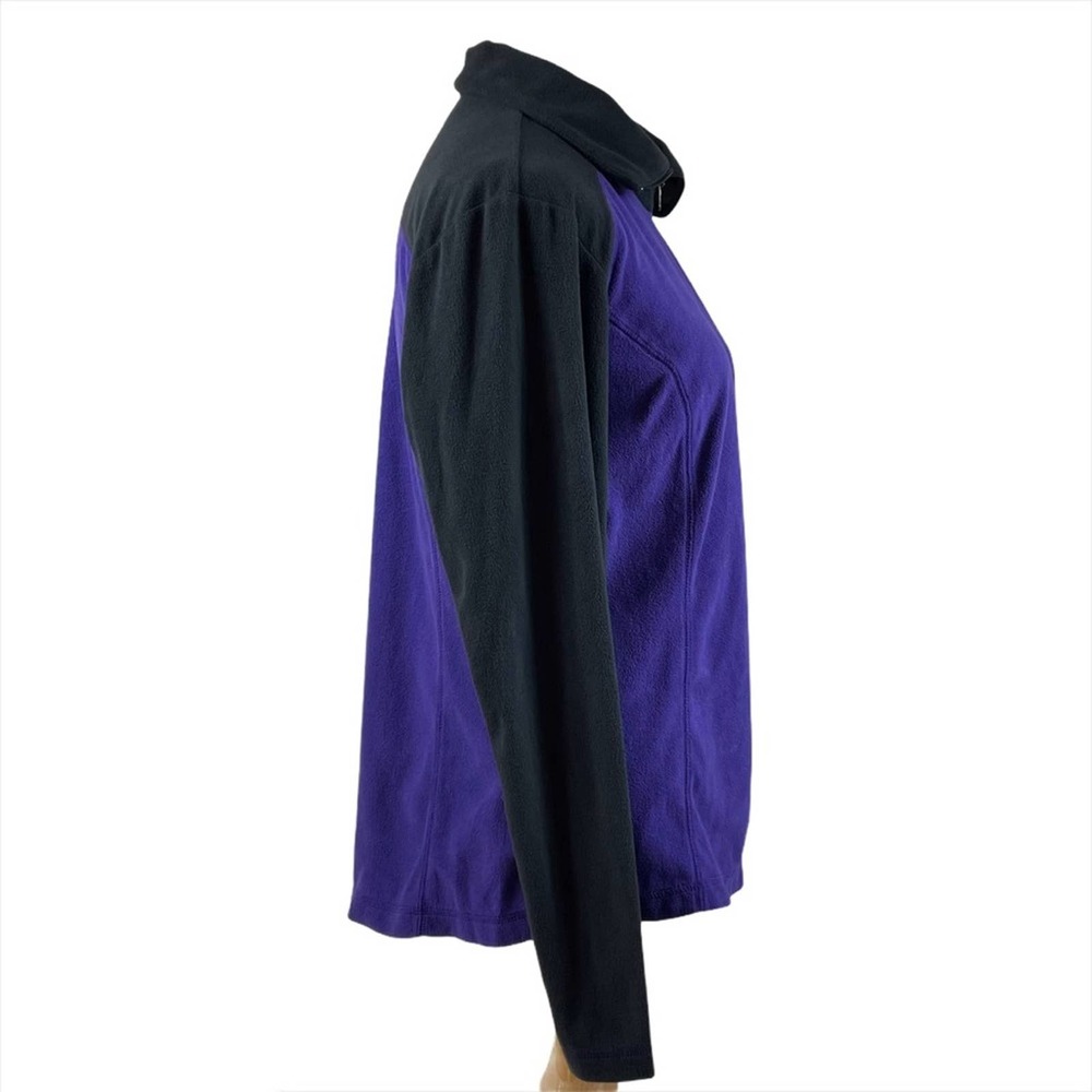 Columbia Women's Color Block Purple/Black Fleece 1/4 Zip Up Jacket Size Large - Picture 4 of 11